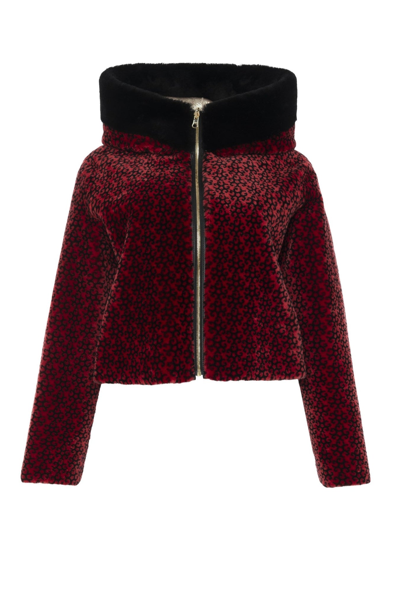 Reversible Merino Shearling Lamb Jacket | Women | Red x Black Insignia