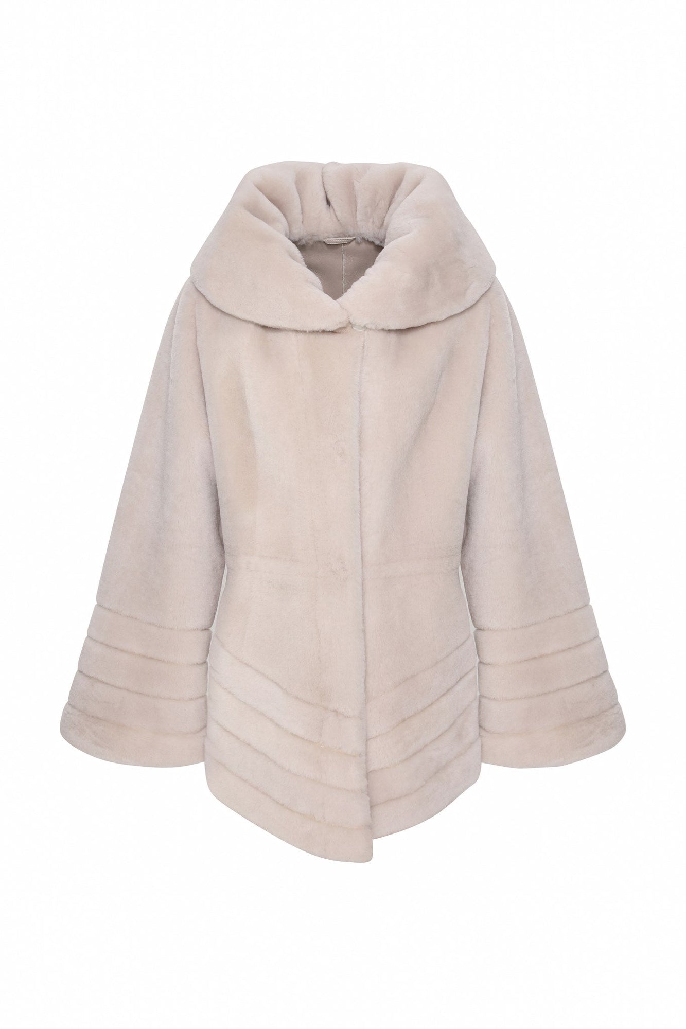 Reversible Merino Shearling Lamb Jacket, Hood | Women | Cream x Cream