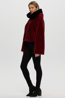 Reversible Merino Shearling Lamb Jacket | Women | Red x Black Insignia