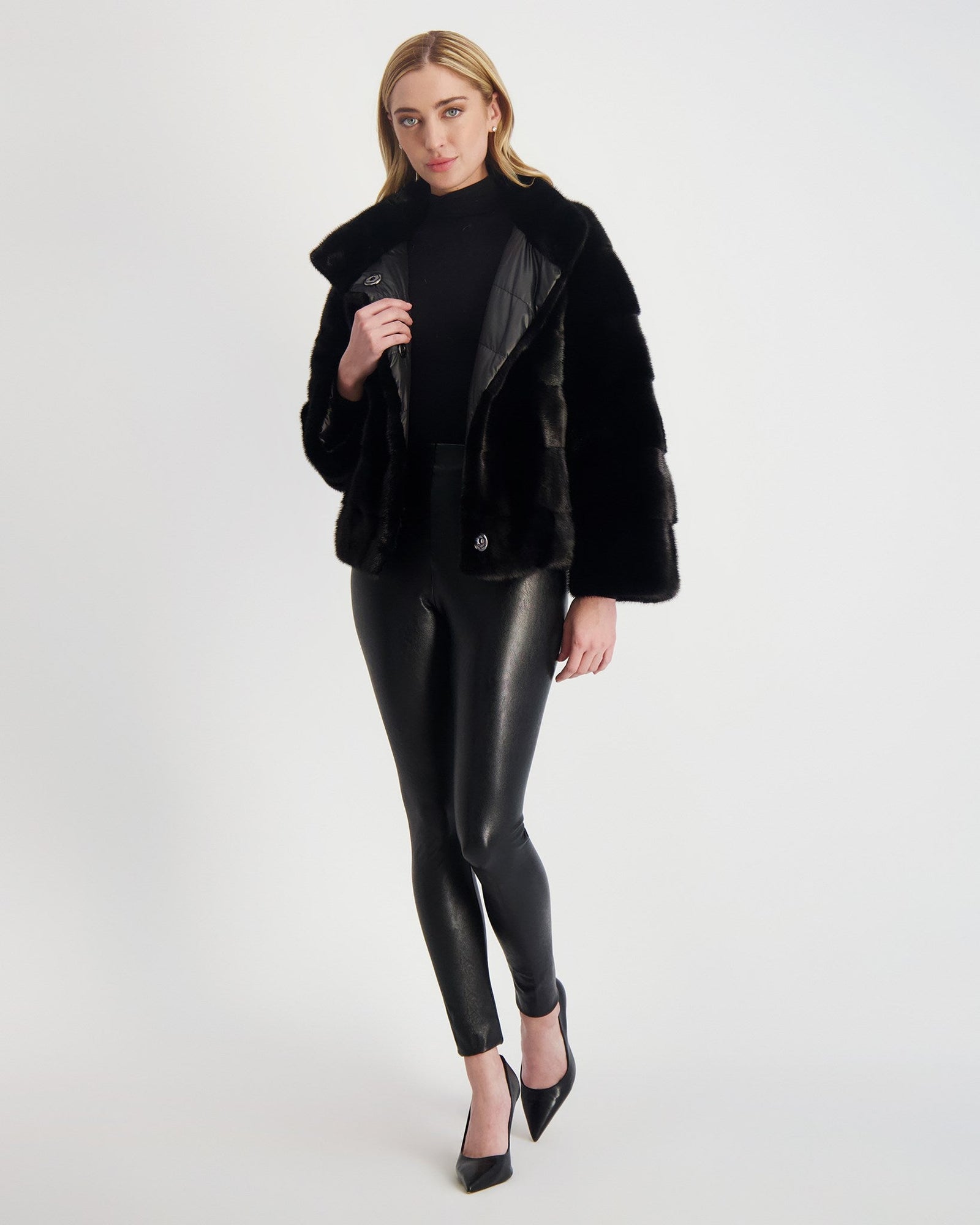 Reversible Mink Jacket | Women | Black (V1)