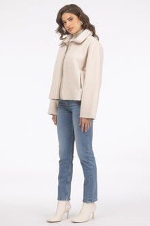 Reversible Shearling Lamb Jacket | Women | Beige x Beige