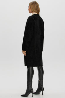 Reversible Shearling Lamb Short Coat | Women | Black