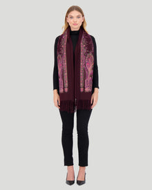 Select Cashmere Stole | Women | Wine Paisley