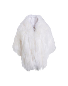 Select Lamb Stole With Grosgrain Ribbon | Women | White