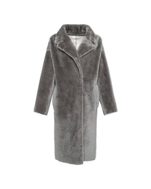 Select Shearling Lamb Short Coat | Women | Light Grey