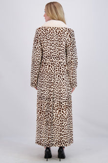 Sheared Mink Coat | Women | Crystal Beige Tgr Print