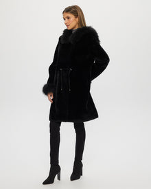 Shearling Lamb Parka With Select Cashmere Goat Trim And Cuffs | Women | Black