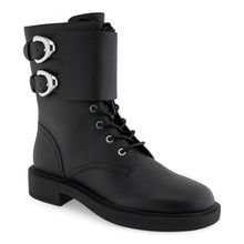 Gobetta Bootie Low Block Heel | Black Pebble Pebble Leather