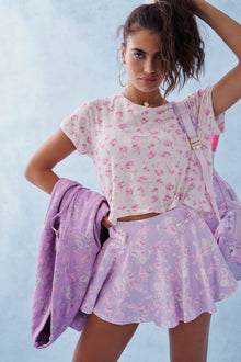 Corene Floral Active Skort | Hibiscus