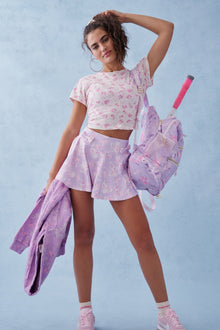 Corene Floral Active Skort | Hibiscus