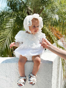 Ivory Lace Bonnet - Petite Maison Kids