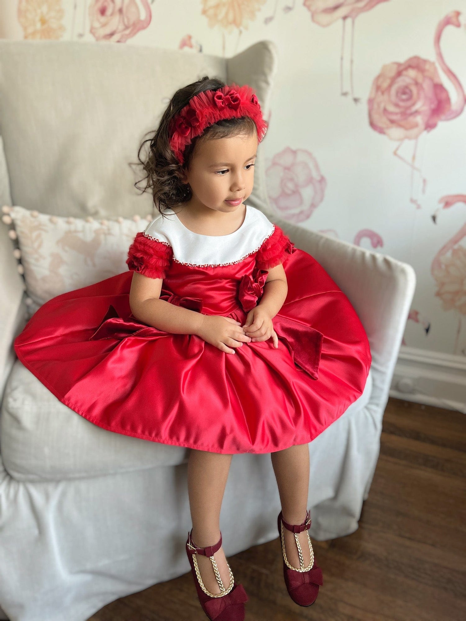 Holly Red Ceremony Dress - Petite Maison Kids