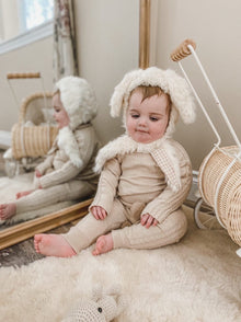 Oatmeal Cableknit Top and Pants Set - Petite Maison Kids