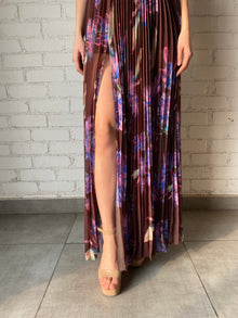 Shay Plunged V-Neck Sleeveless Long Dress - FA23 | Brown