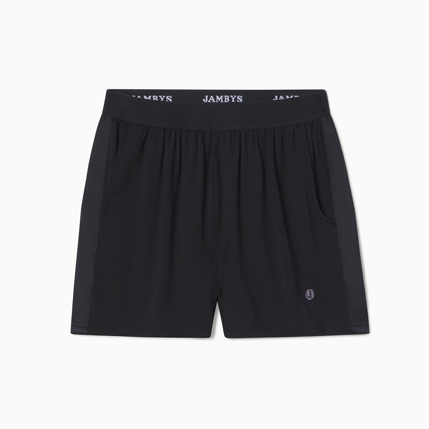 Modal Boxer Lounge Black Tie Shorts | Boxers with Pockets | Black