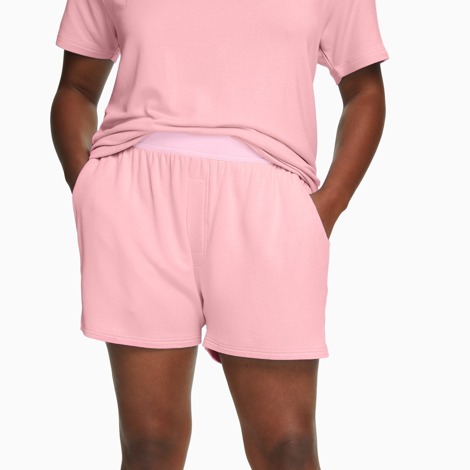Modal French Terry House Shorts | Flamingo/Taffy