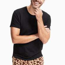 Modal French Terry Lounge Tee | Black