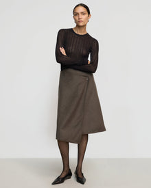 Charlotte | Joon Semi-Sheer Ribbed Sweater in size Small 