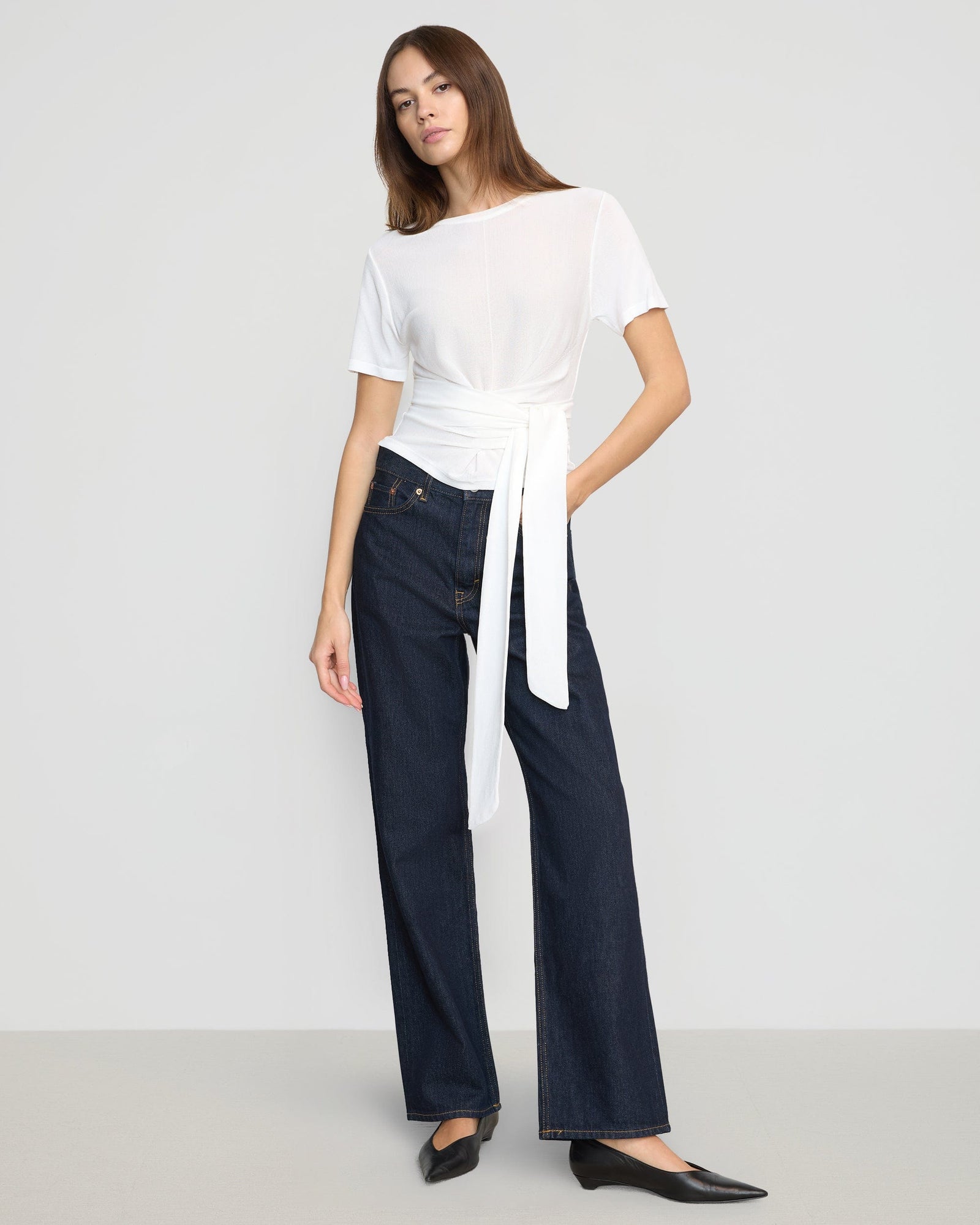 Beate | Jude Cropped Wrap Top in Size Extra Small