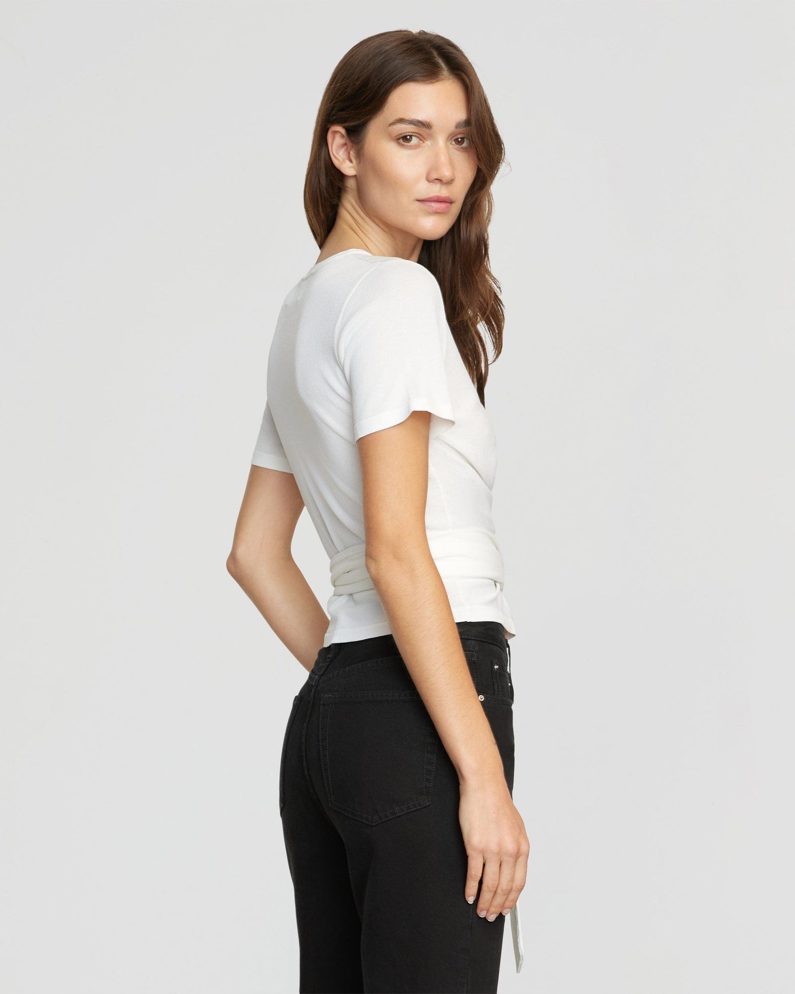 Renee | Jude Cropped Wrap Top in Size Small