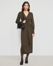 Renee | Linden Front-Wrap Sweater Dress in Size Small