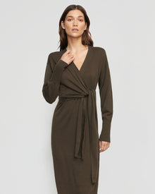 Renee | Linden Front-Wrap Sweater Dress in Size Small