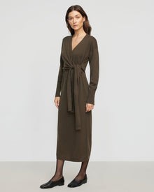 Renee | Linden Front-Wrap Sweater Dress in Size Small