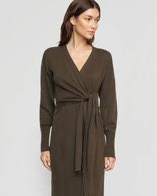 Renee | Linden Front-Wrap Sweater Dress in Size Small