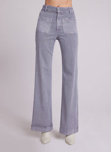 Lola - Two Pocket Wide Leg - Grey Shadow