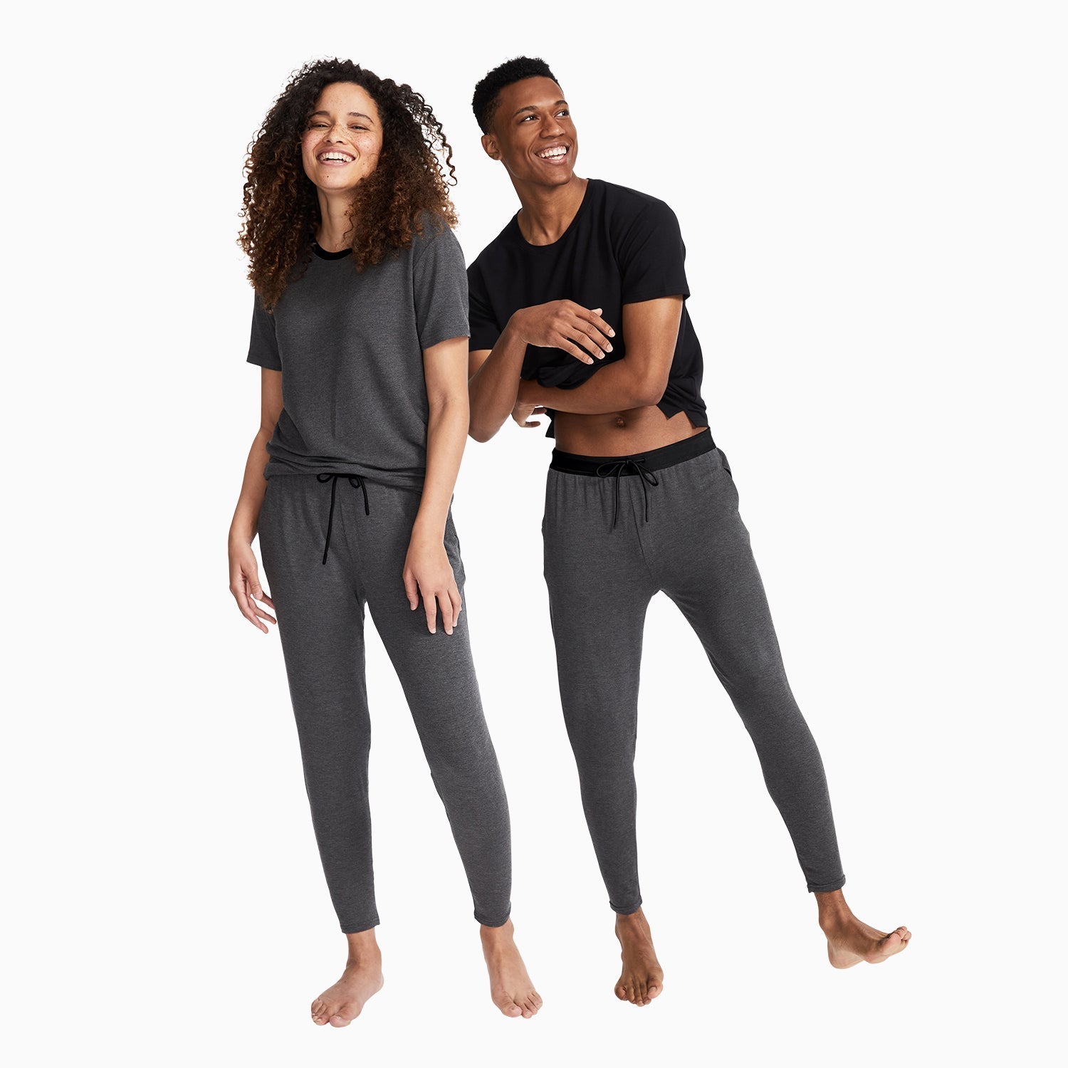 Modal French Terry Lounge Pants | Gray/Black