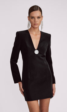 Lorenzo Crepe Dress | Black