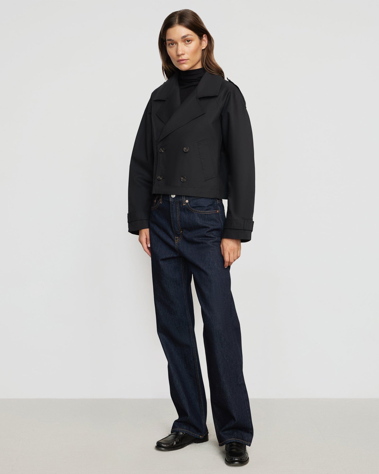 Renee | Luca Cropped Trench Jacket in Size Small