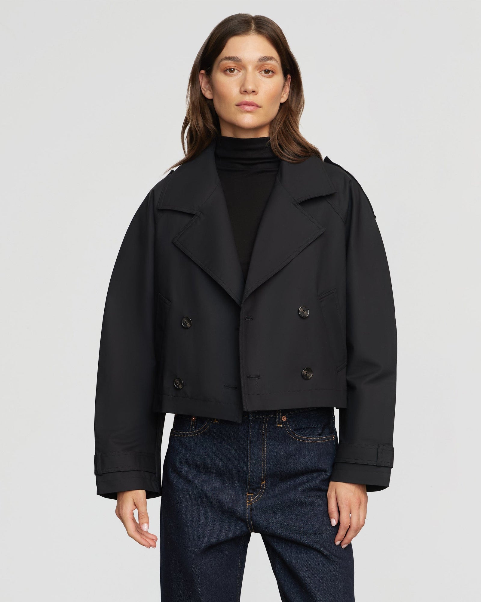 Renee | Luca Cropped Trench Jacket in Size Small