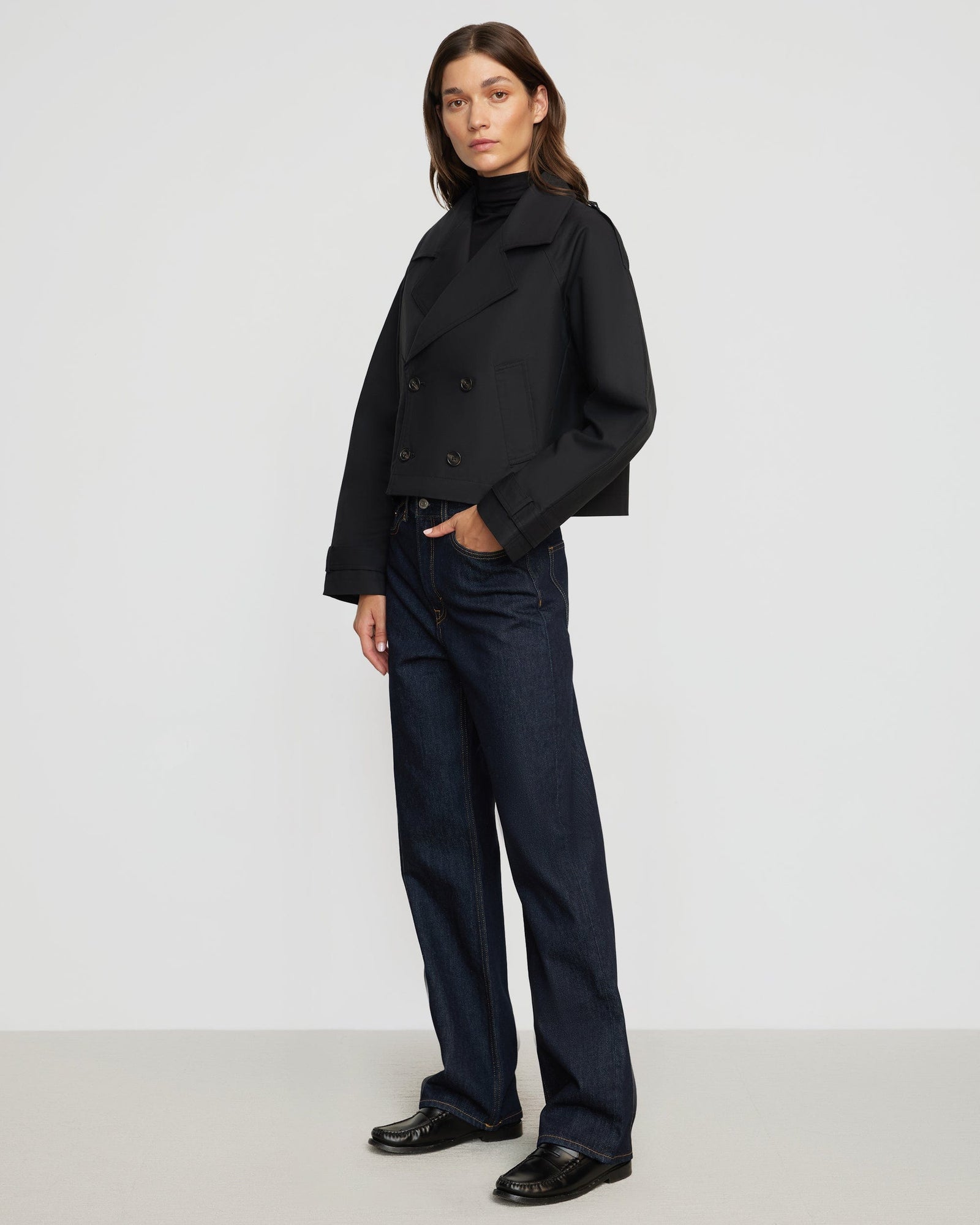 Renee | Luca Cropped Trench Jacket in Size Small