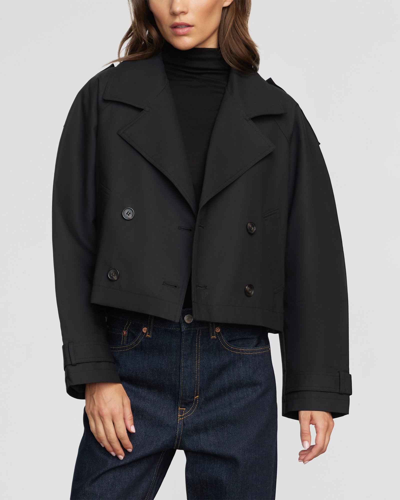 Renee | Luca Cropped Trench Jacket in Size Small