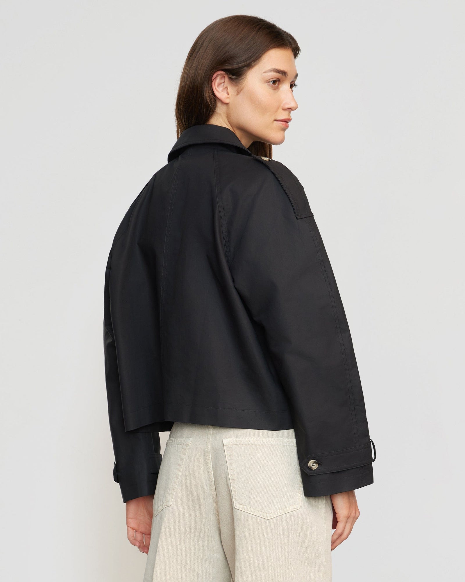 Renee | Luca Cropped Trench Jacket in Size Small