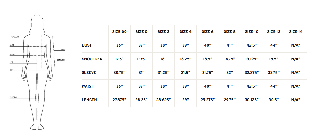 Product size guide