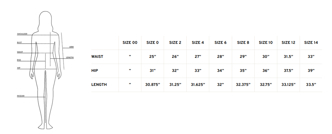 Product size guide