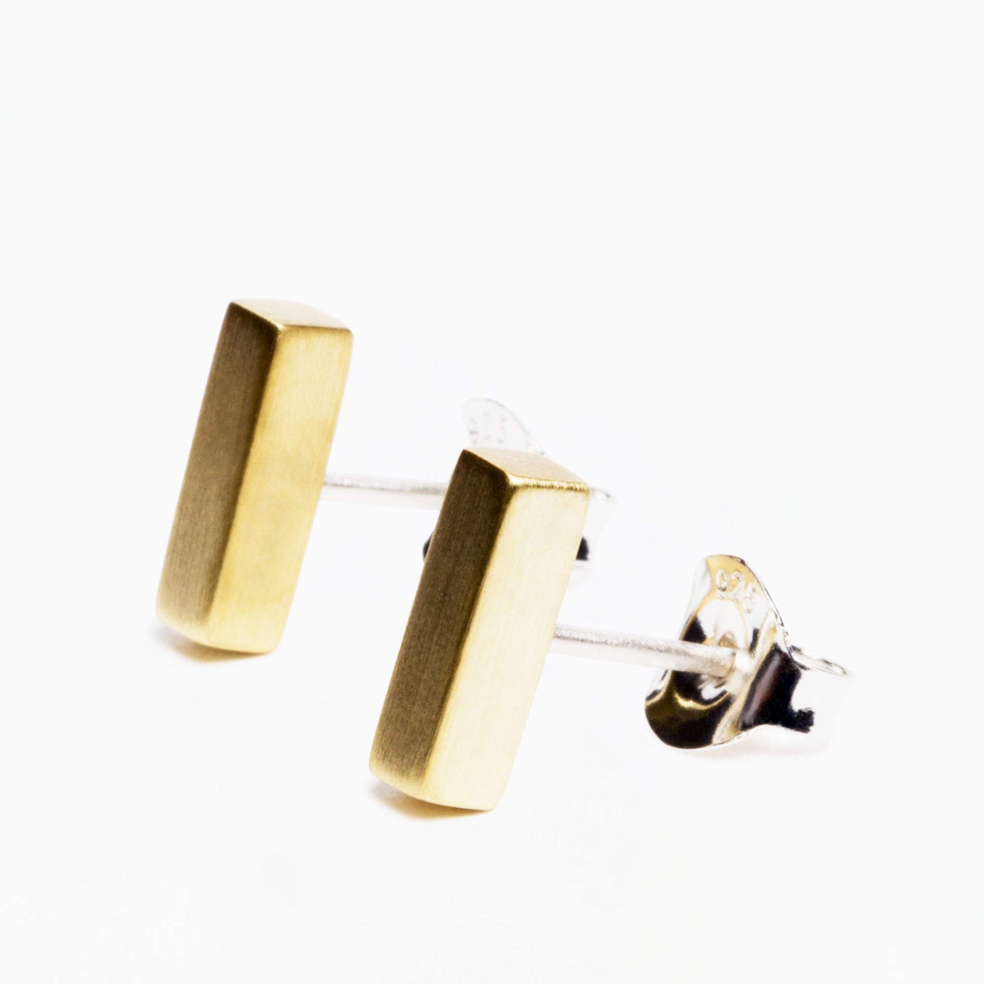 Bar Earrings | Brass
