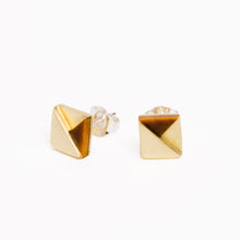 Chip Earrings | Brass | Tiger's Eye