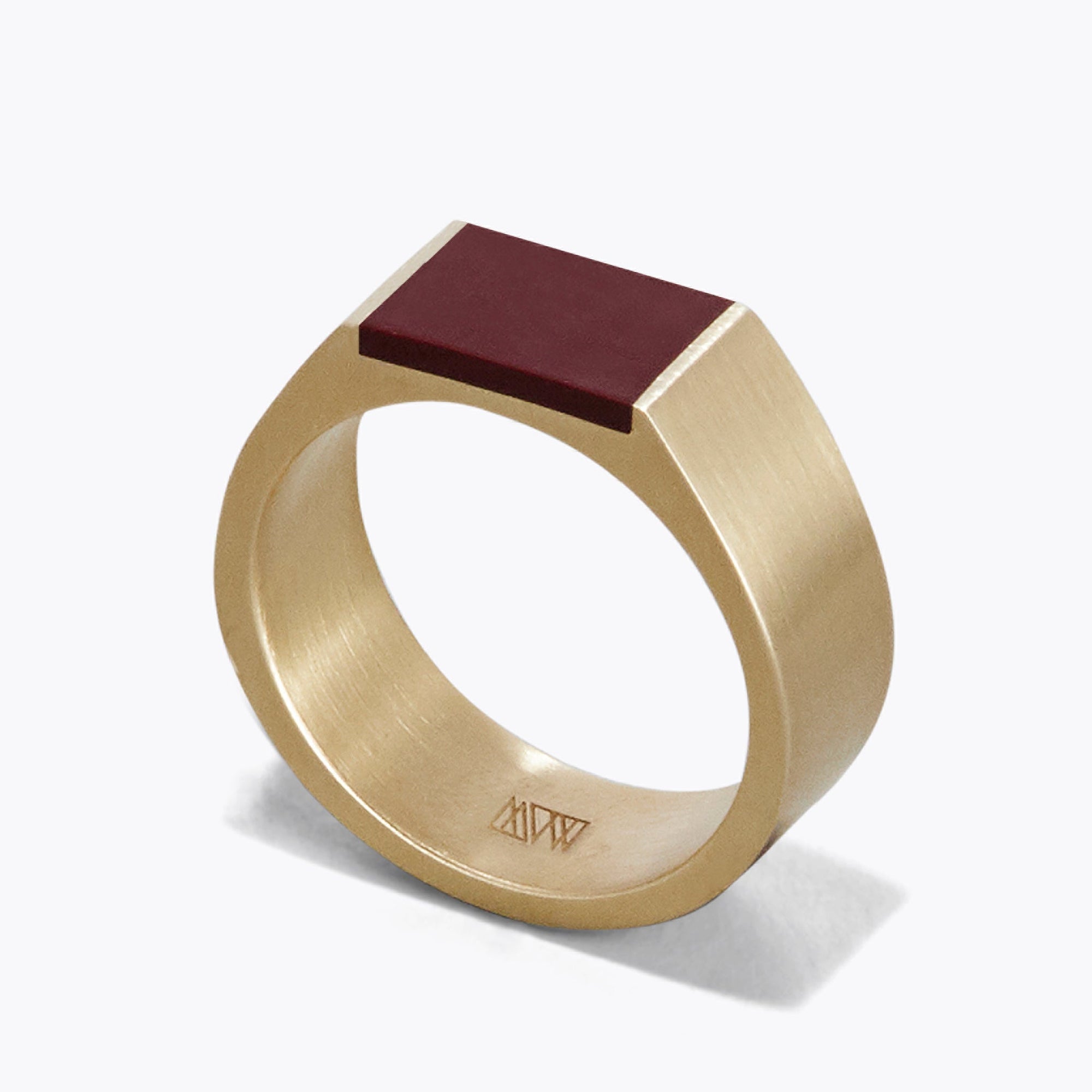 Paradox Ring | Brass | Burgundy