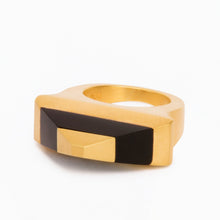 Pris Ring | 18K Gold Plated | Onyx