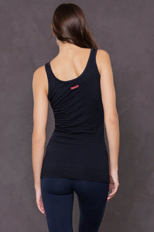 Women | Mini Tonal Stripe Long Tank | Past Midnight