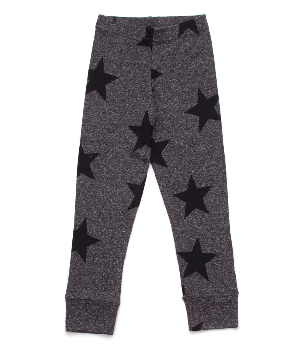 Kid | Star Leggings | Charcoal Grey