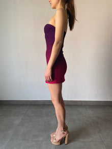 Sweatheart Neck Strapless Short Dress | Purple/Ombre
