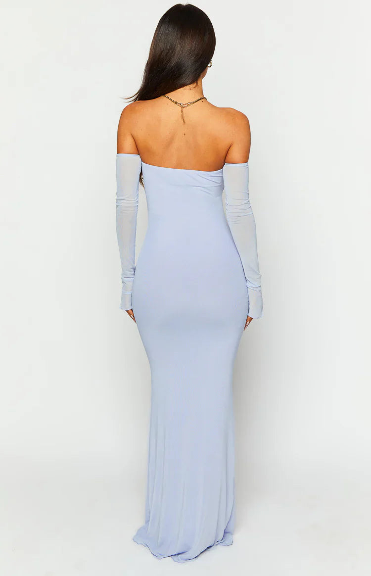 Odette Long Sleeve Formal Maxi Dress | Lilac