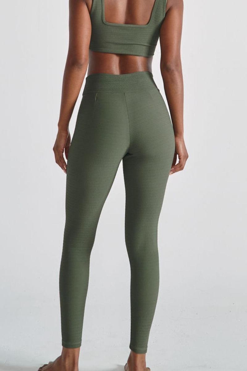 Classic Legging | Olive Micro Scrunch