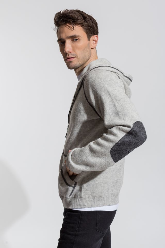 Verbier Zip Up for Men | Pearl Grey