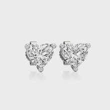 2.00 CT Heart Lab-Grown Diamond | Stud Earrings | 14K White Gold | G Color | VS-SI Clarity