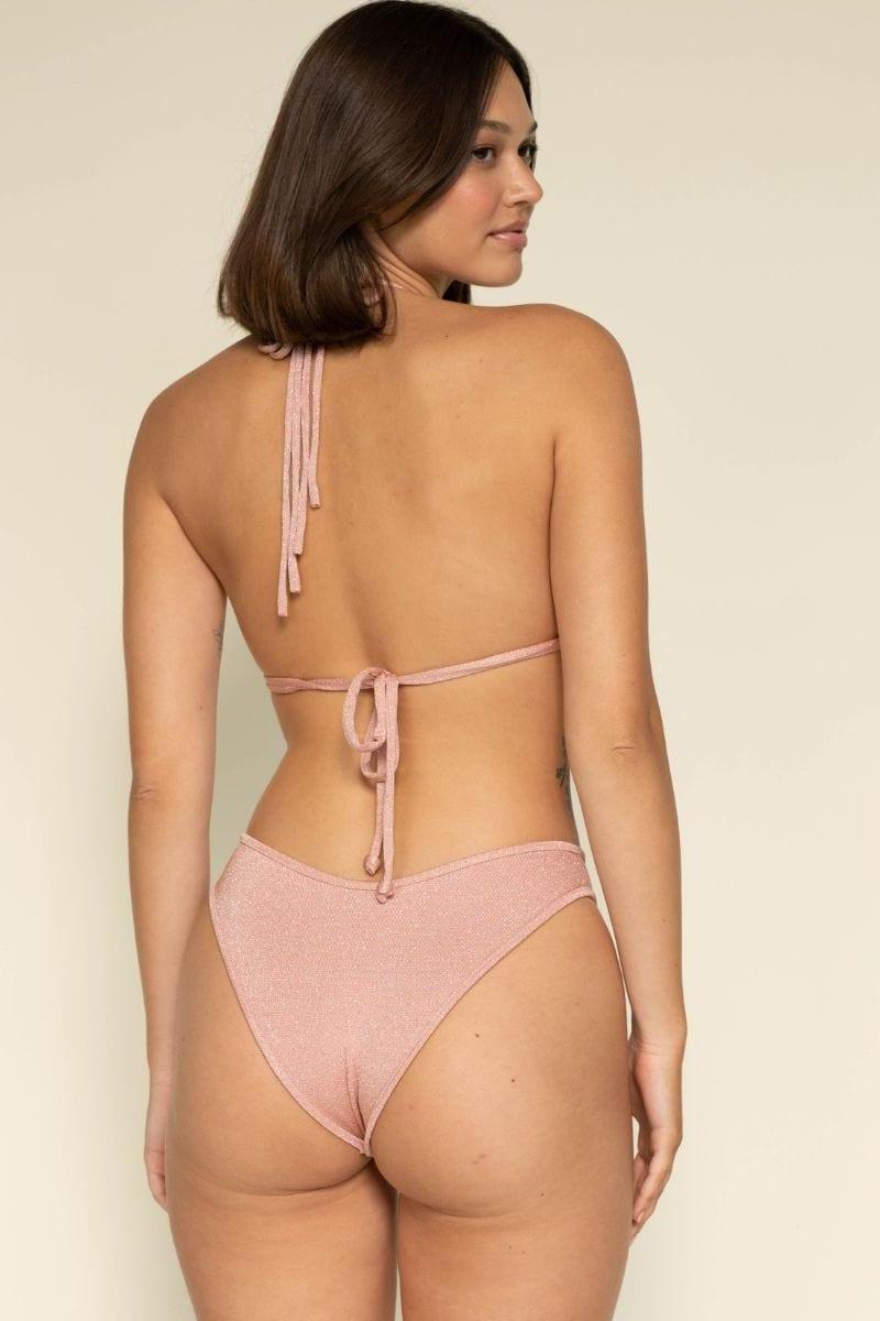 Added Coverage Lulu Bikini Bottom | Prima Pink Sparkle